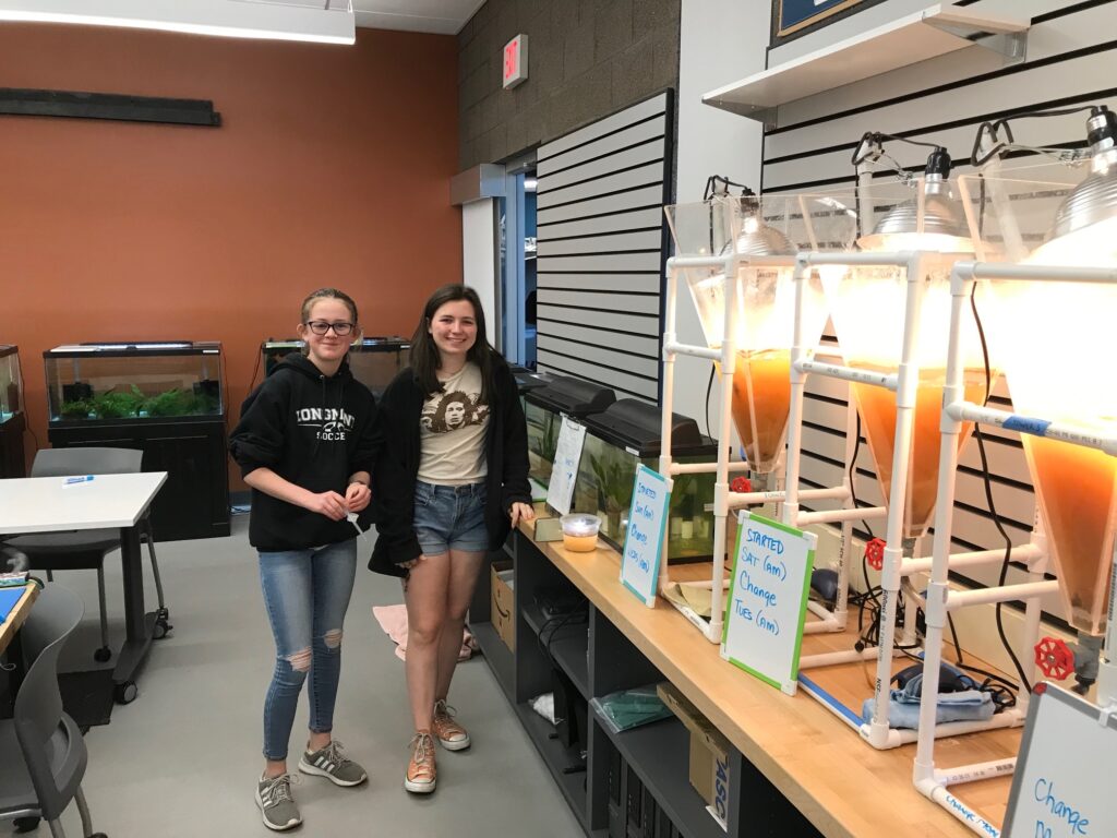 Taryn McDermid and Anya Wieder with the Northern Redbelly Dace Project