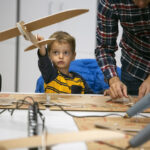 Boy with airplane