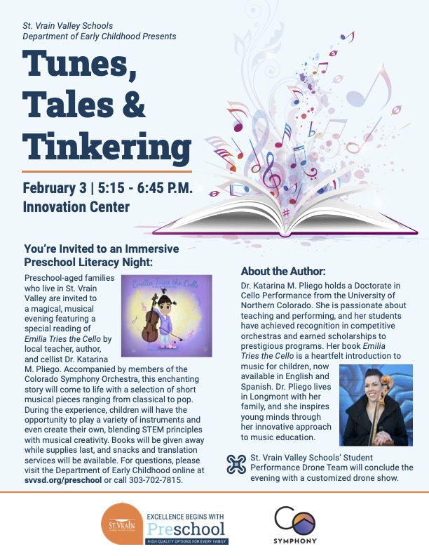 Tunes Tales and Tinkering Flier